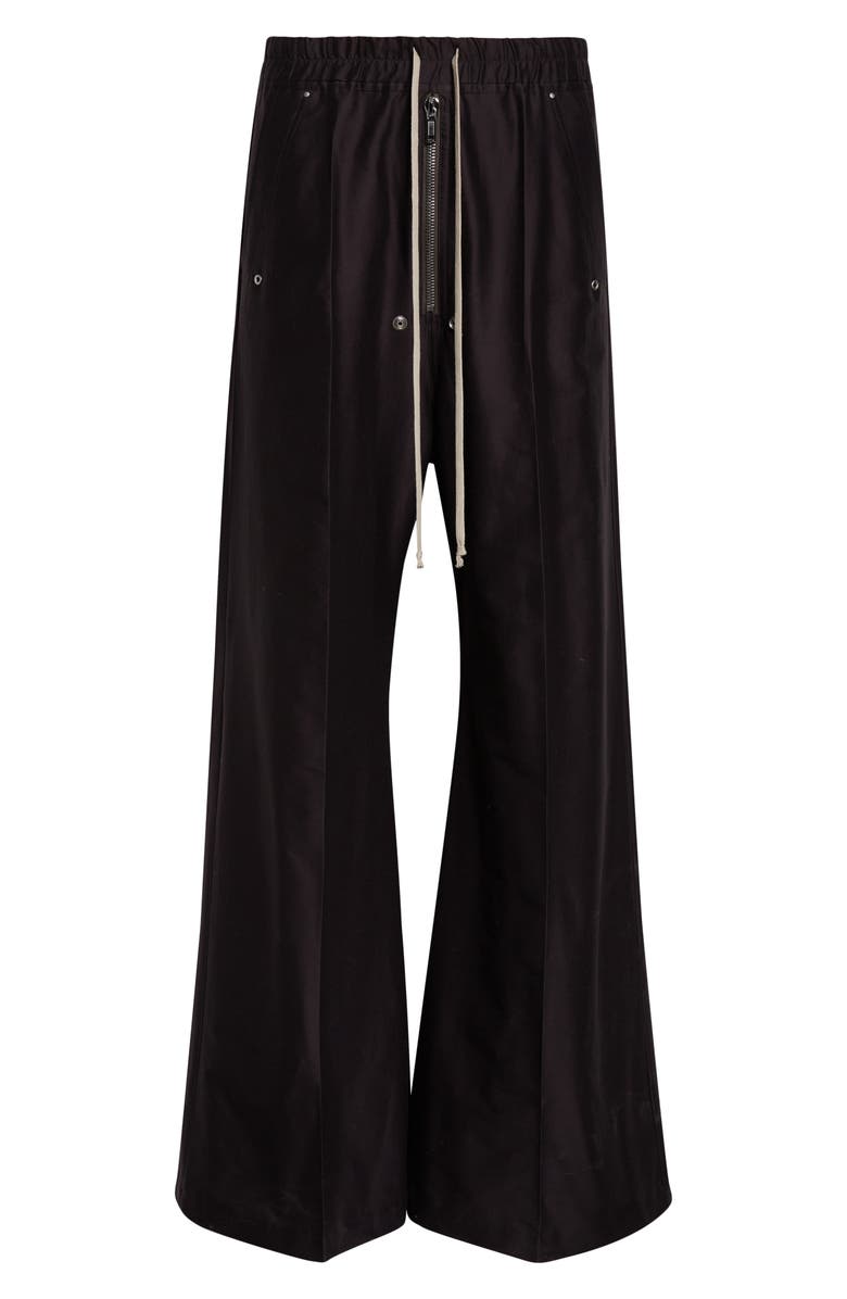 Rick Owens Bela Wide Leg Satin Pants, Main, color, Black