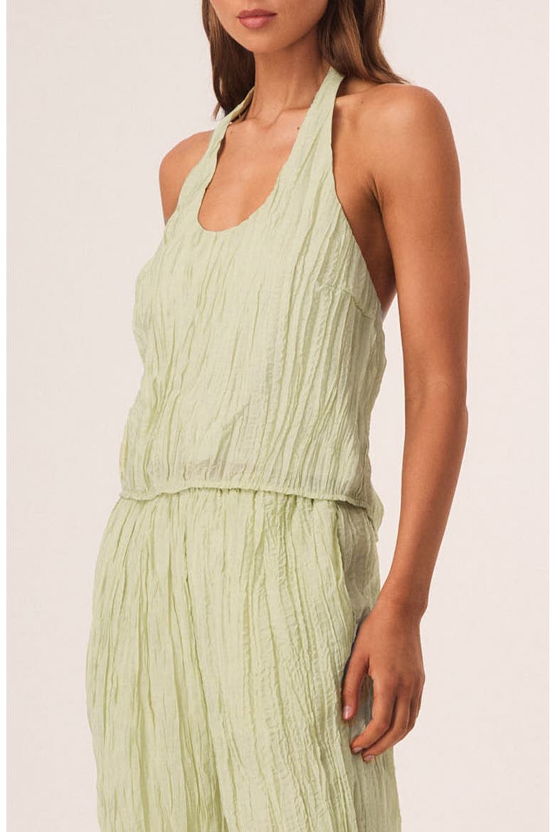 Brandi Crinkle Halter Top, Alternate, color, MATCHA