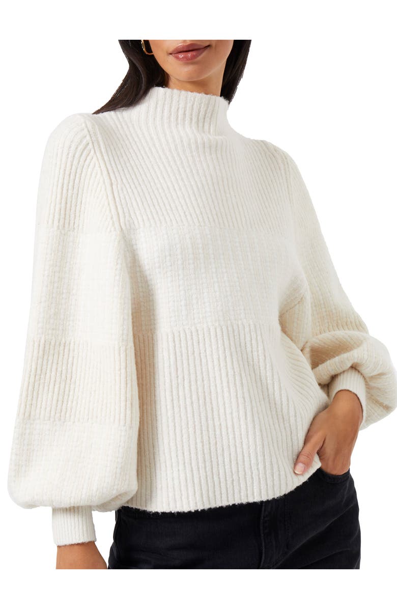 French Connection Sofia Balloon Sleeve Rib Stitch Sweater, Alternate, color,