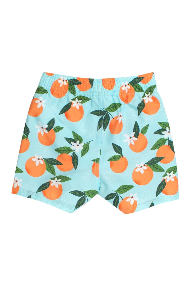 Boys Orange You The Sweetest UPF50+ Swim Trunks, Alternate, color, Blue Orange You The Sweetest