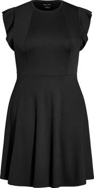 City Chic Frill Sleeve Dress