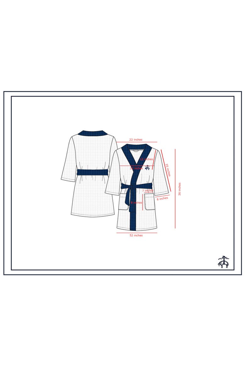 Waffle Turkish Cotton Robe, Alternate, color, WHITE