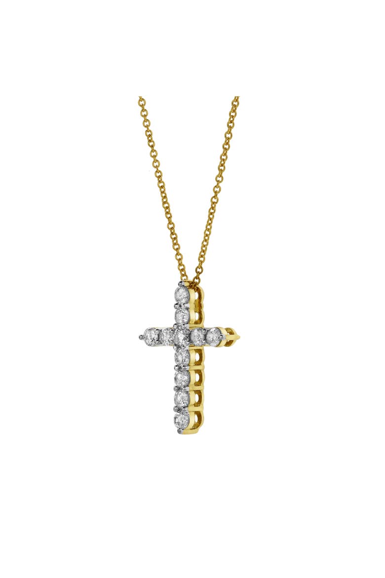 Christian Cross Pommee Diamond Pendant in 10K Yellow Gold, Alternate, color, 10K Yellow Gold
