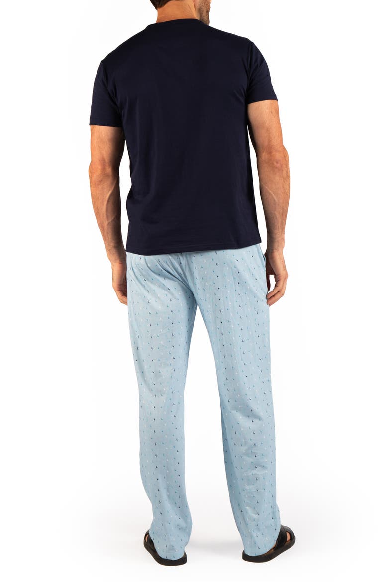 Cotton Pajama Set, Alternate, color, BLUE