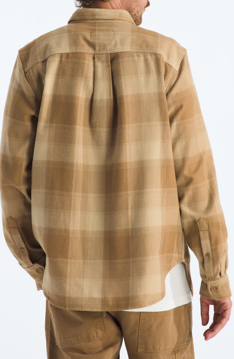 The North Face Arroyo Plaid Cotton Flannel Button-Up Shirt, Alternate, color, Utility Brown Tnf Shadow Plaid