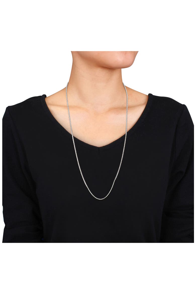 Sterling Silver Diamond-Cut Rope Chain Necklace - 1.7mm, Alternate, color, SILVER