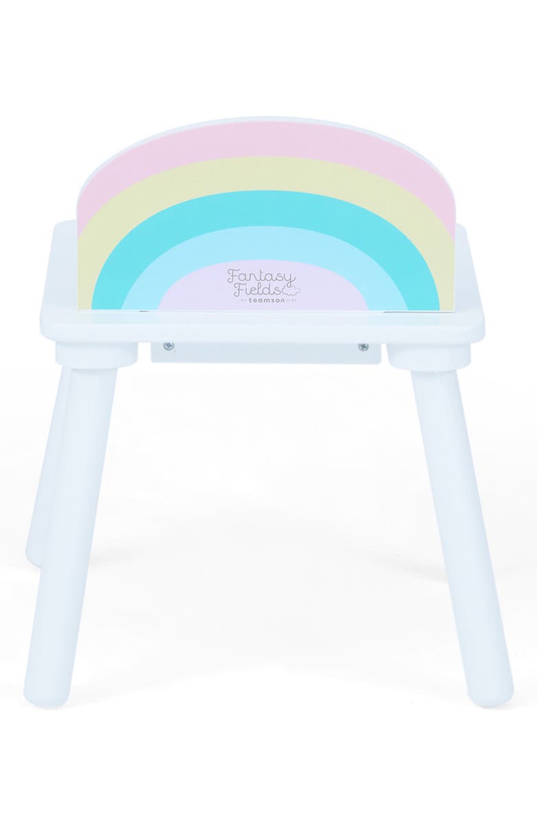 Teamson Kids Fantasy Fields Rainbow Table & Chairs Set, Alternate, color, White