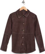 T Tahari Faux Suede Shirt