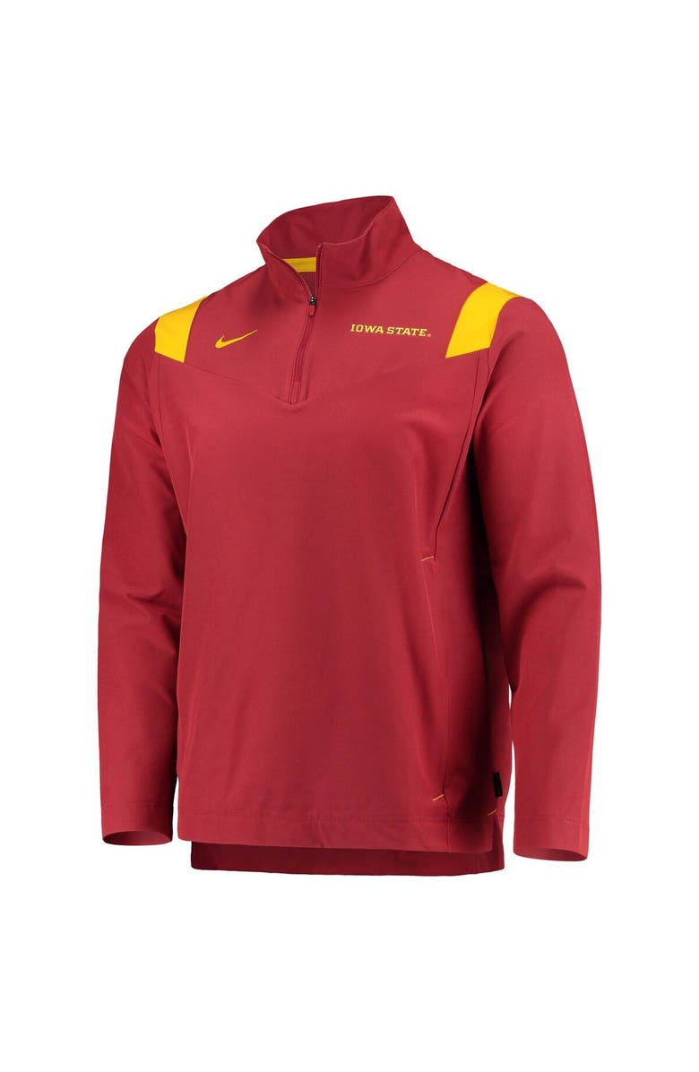 Nike Men's Nike Cardinal Iowa State Cyclones 2021 Team Coach Quarter-Zip Jacket, Alternate, color, 