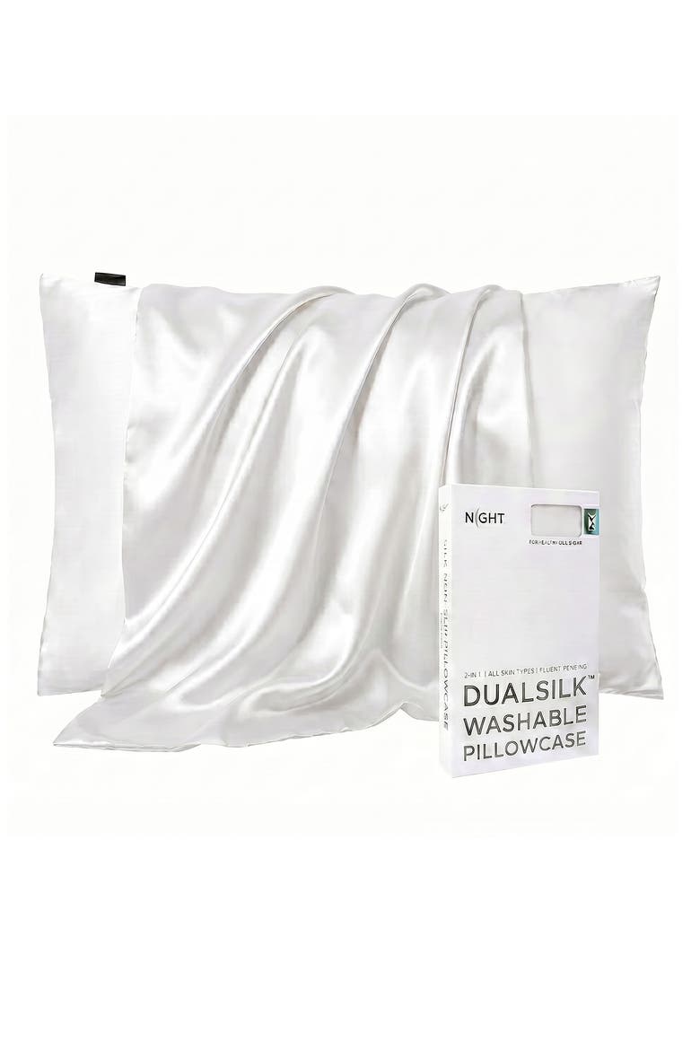 DualSilk Pillowcase, Main, color, WHITE