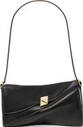 Kate Spade New York Deco Smooth Leather Twisted Flap Shoulder Bag