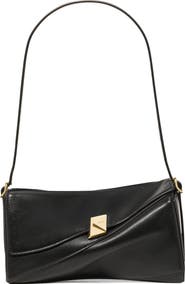 Kate Spade New York Deco Smooth Leather Twisted Flap Shoulder Bag