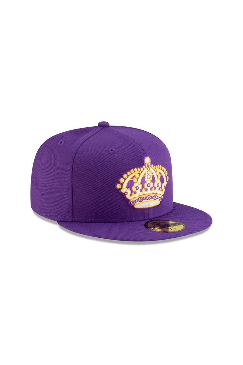 Men's New Era  Purple Los Angeles Kings Vintage Core 59FIFTY Fitted Hat, Alternate, color, Purple