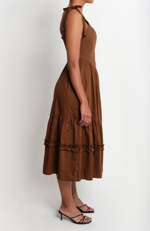 The Lulo Project New Quibdo Midi Sundress In Brown