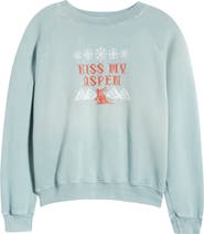 Daydreamer Kiss my Shrunken Cotton Blend Fleece Sweatshirt