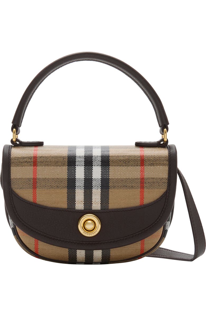 Burberry Highlands Coated Canvas Top Handle Bag, Main, color,