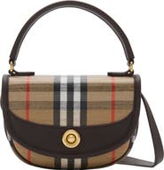 Burberry Highlands Coated Canvas Top Handle Bag