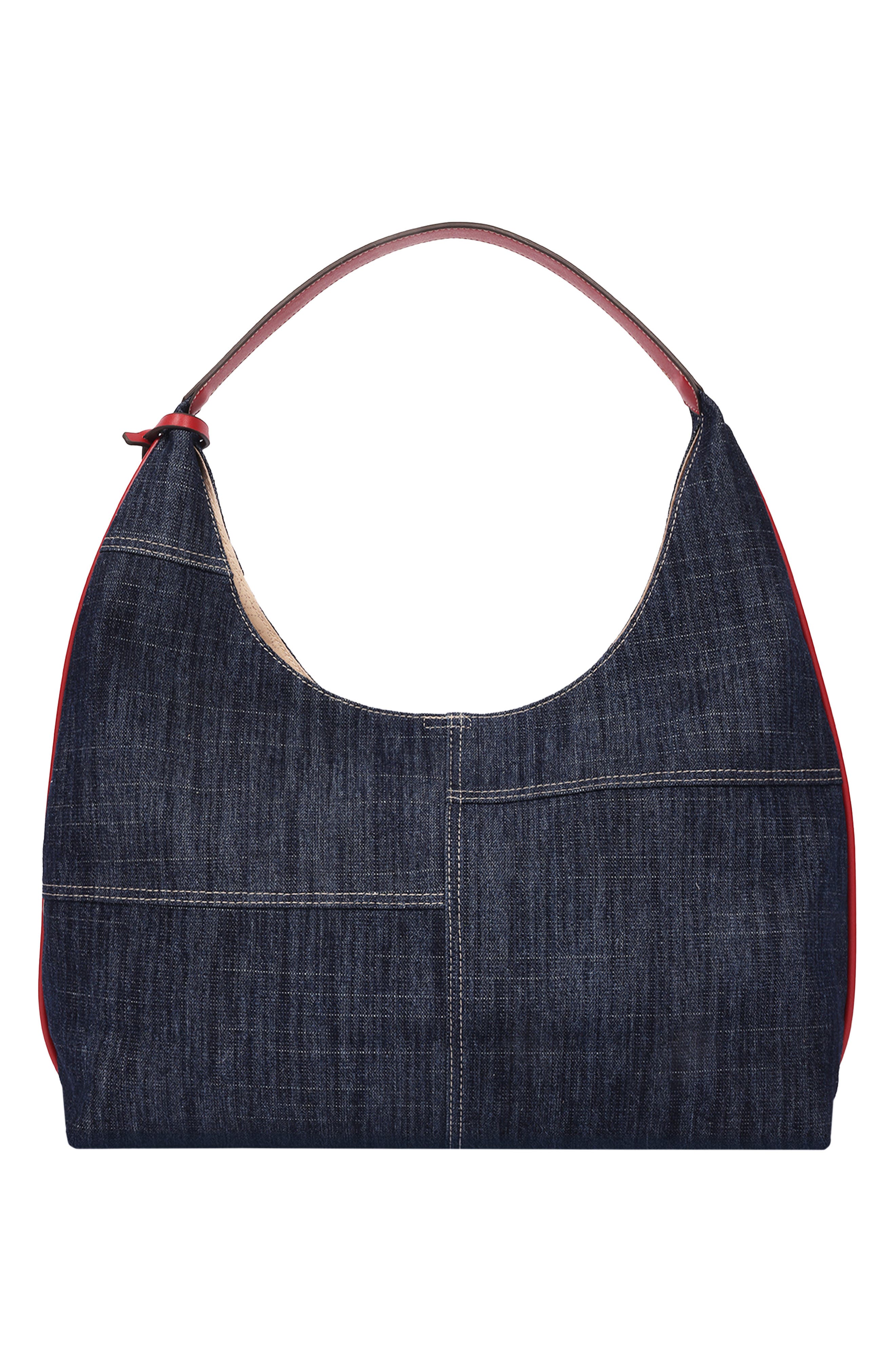 Varsity Logo Zip Pocket Hobo, Alternate, color, DARK DENIM