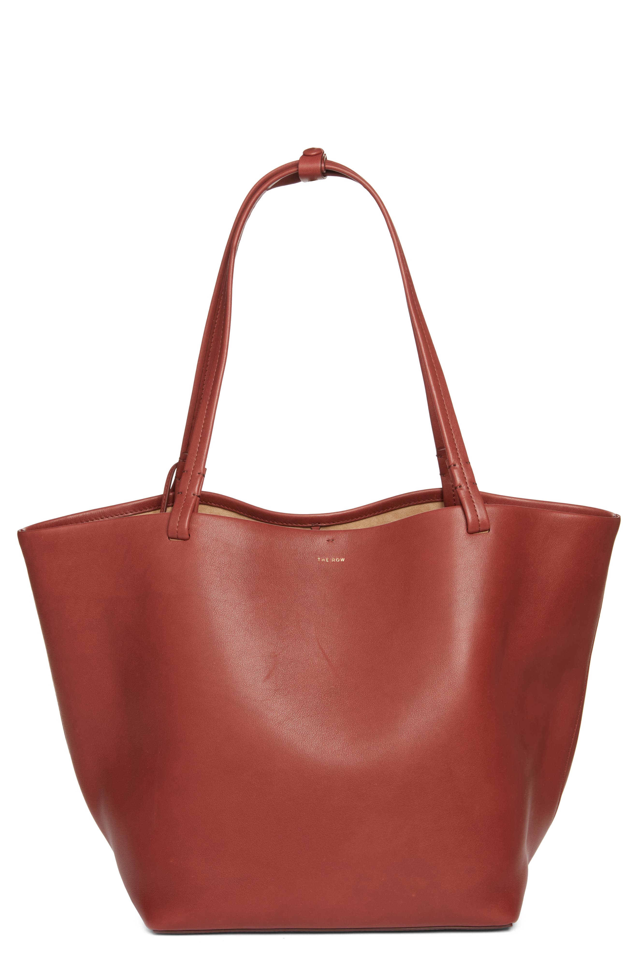 Park Three Leather Tote, Main, color, COGNAC