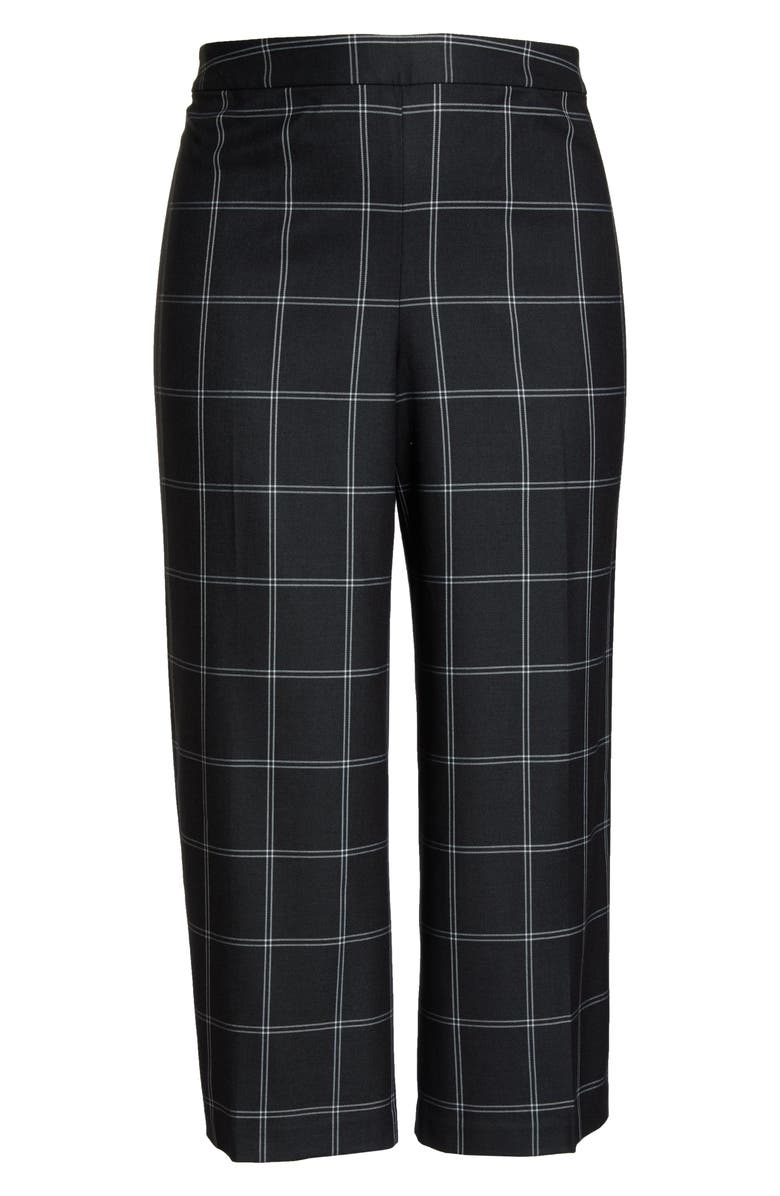 Sejour Windowpane Check Wide Leg Crop Pants, Alternate, color, 