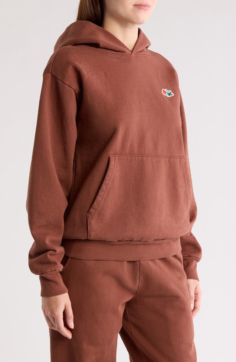 Melody Ehsani Heavy Fleece Hoodie, Alternate, color, Milk Chocolate