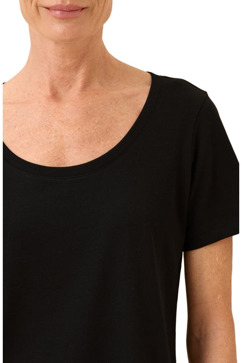 Organic Cotton Softspun Scoop Neck Tee, Alternate, color, Black
