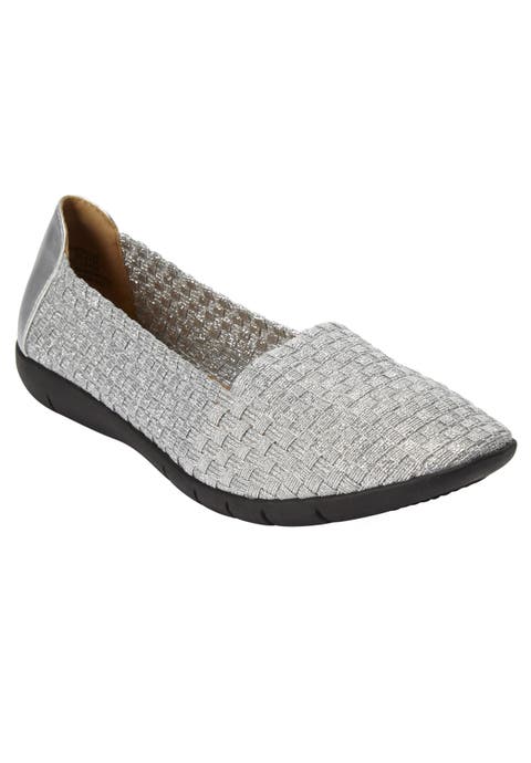 The Bethany Stretch Woven Slip On Flat (Wide Widths Available)