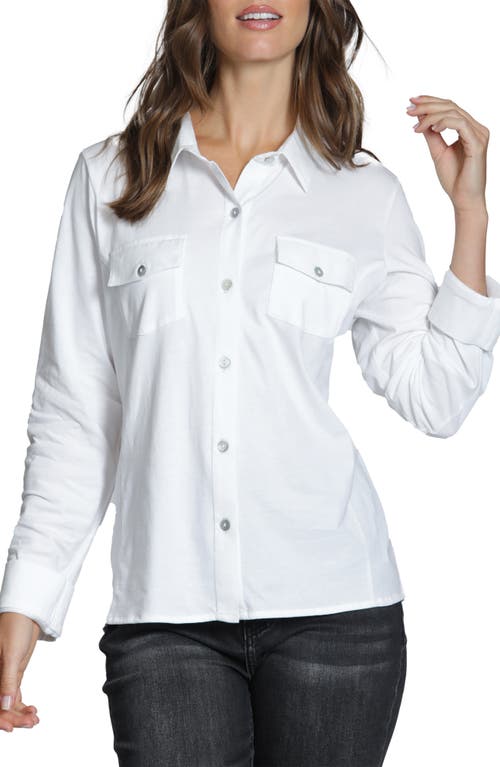 Apny Western Button-up Shirt In White