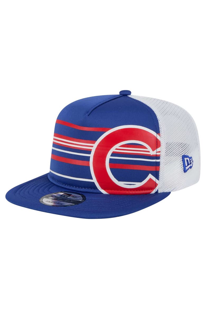 Men's New Era  Royal Chicago Cubs 9FIFTY A-Frame Trucker Snapback Hat, Main, color, Royal