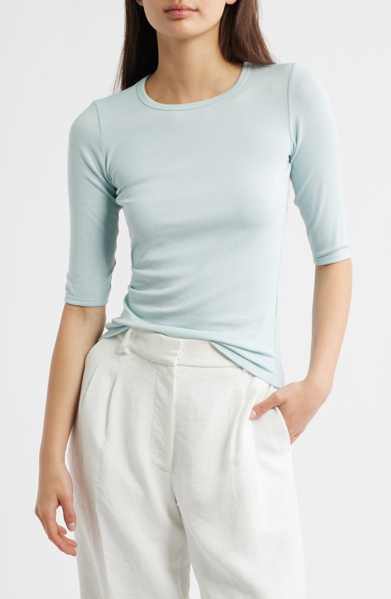 ARTLESS FOREVER Lee Three-Quarter Sleeve Top, Main, color, Light Blue