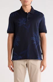 BOSS Parris Floral Cotton Knit Polo
