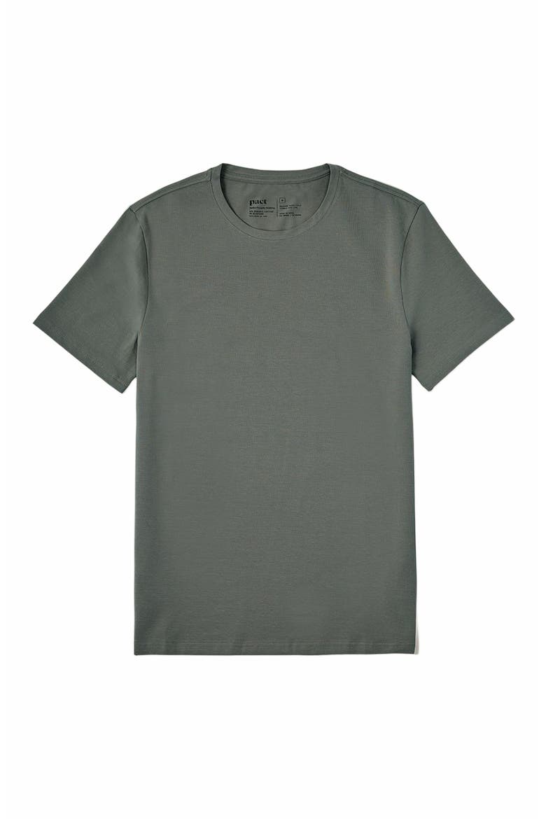 Luxe Stretch Jersey Slim Crew Neck Tee, Alternate, color, Castor Grey