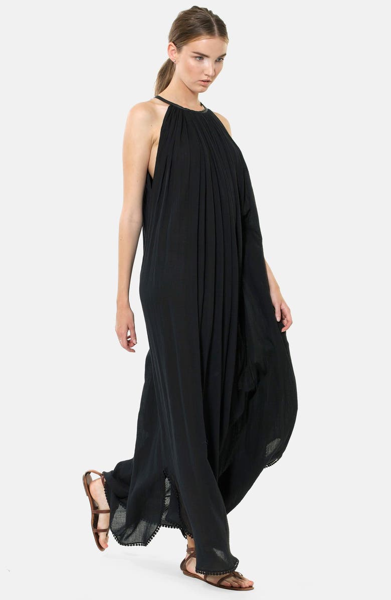 Heidi Merrick Spanish Trim Gauze Maxi Dress, Main, color, 