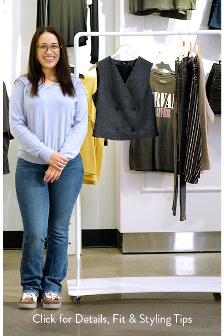 Double Breasted Crop Wool Vest video
