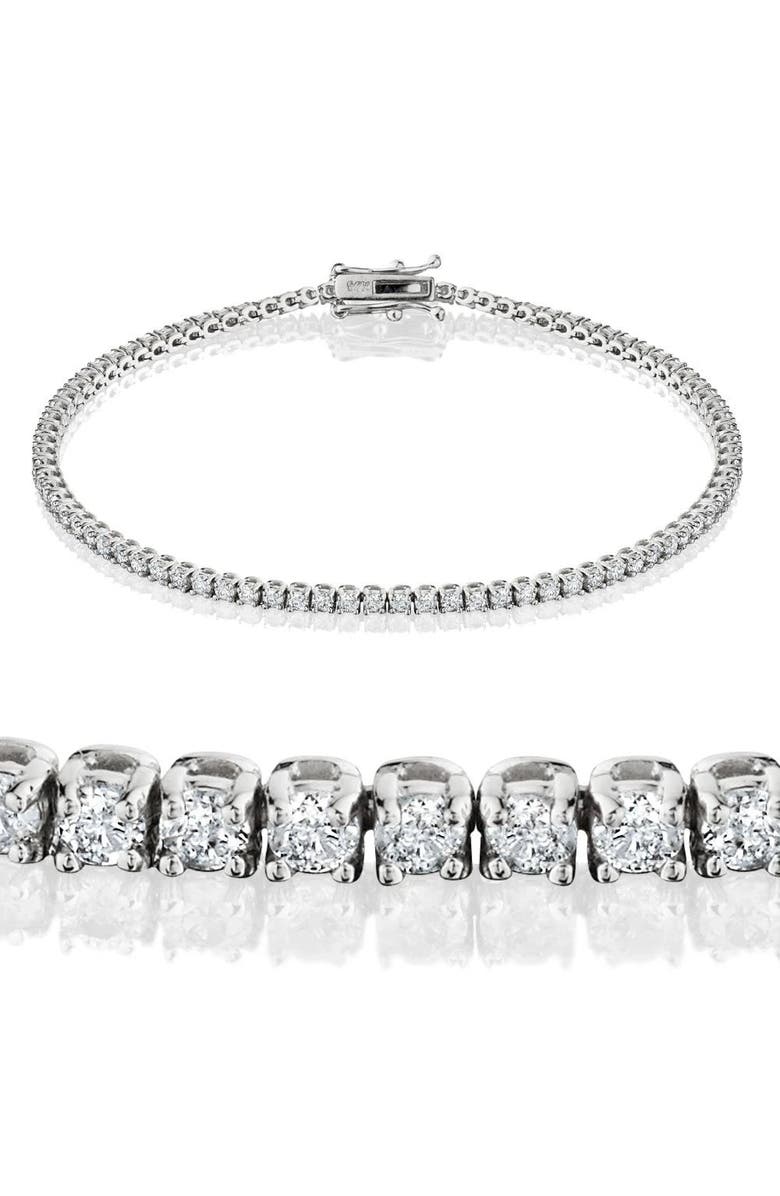 Bliss Diamond 2 cttw Lab Grown Diamond Tennis Bracelet 14 KT Gold 7", Main, color, 14K White Gold