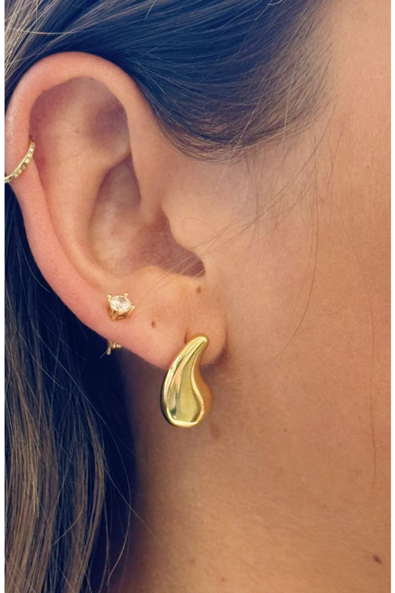 Lila Teardrop Stud Earrings, Alternate, color, Gold
