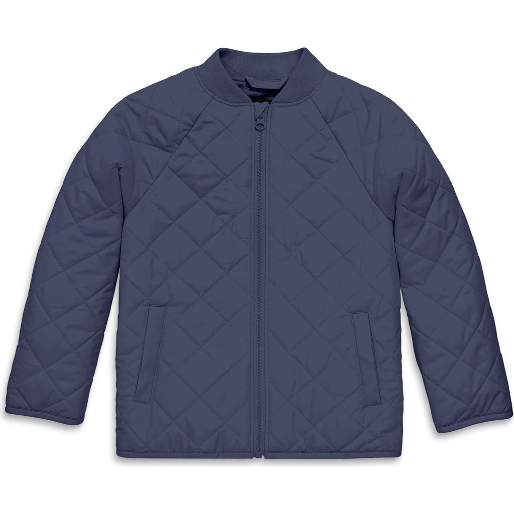 Primary Kids Quilted Lightweight Puffer Jacket In Navy
