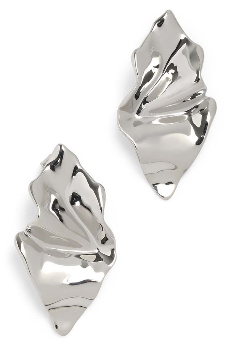Crumpled Drop Earrings, Main, color, CHAMPAGNE