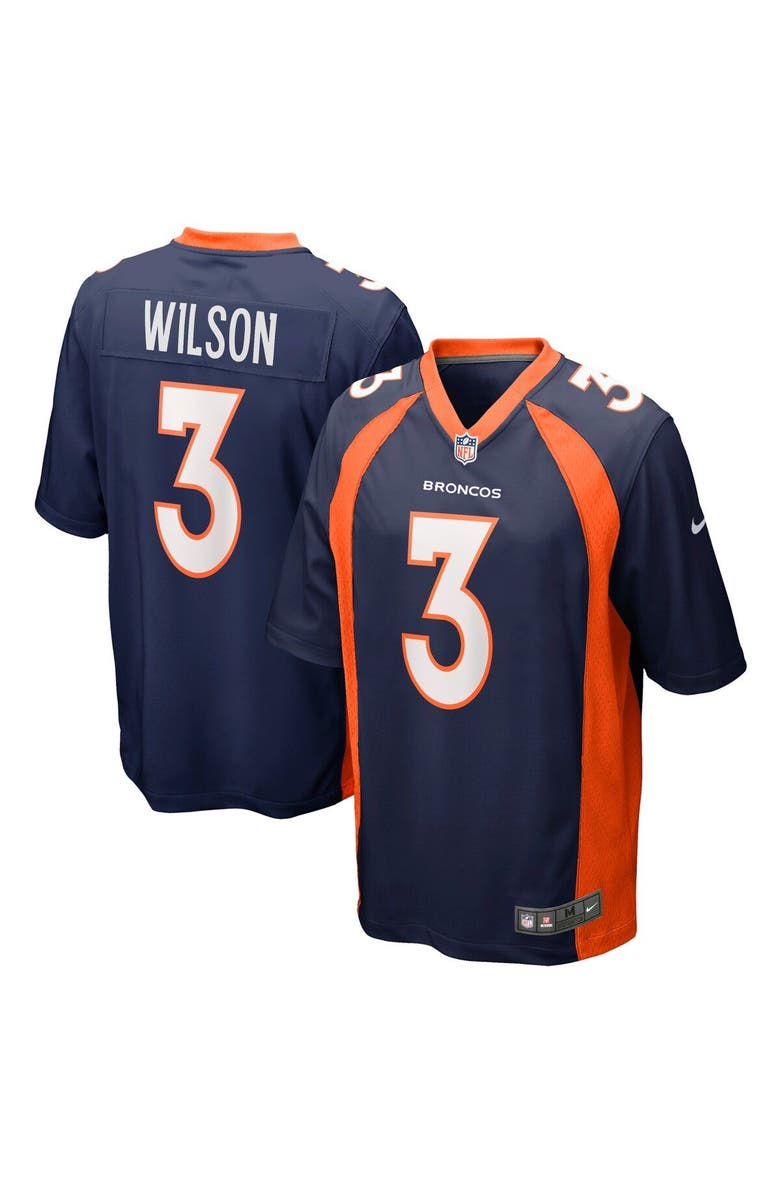 Nike Youth Nike Russell Wilson Navy Denver Broncos Game Jersey, Main, color, 