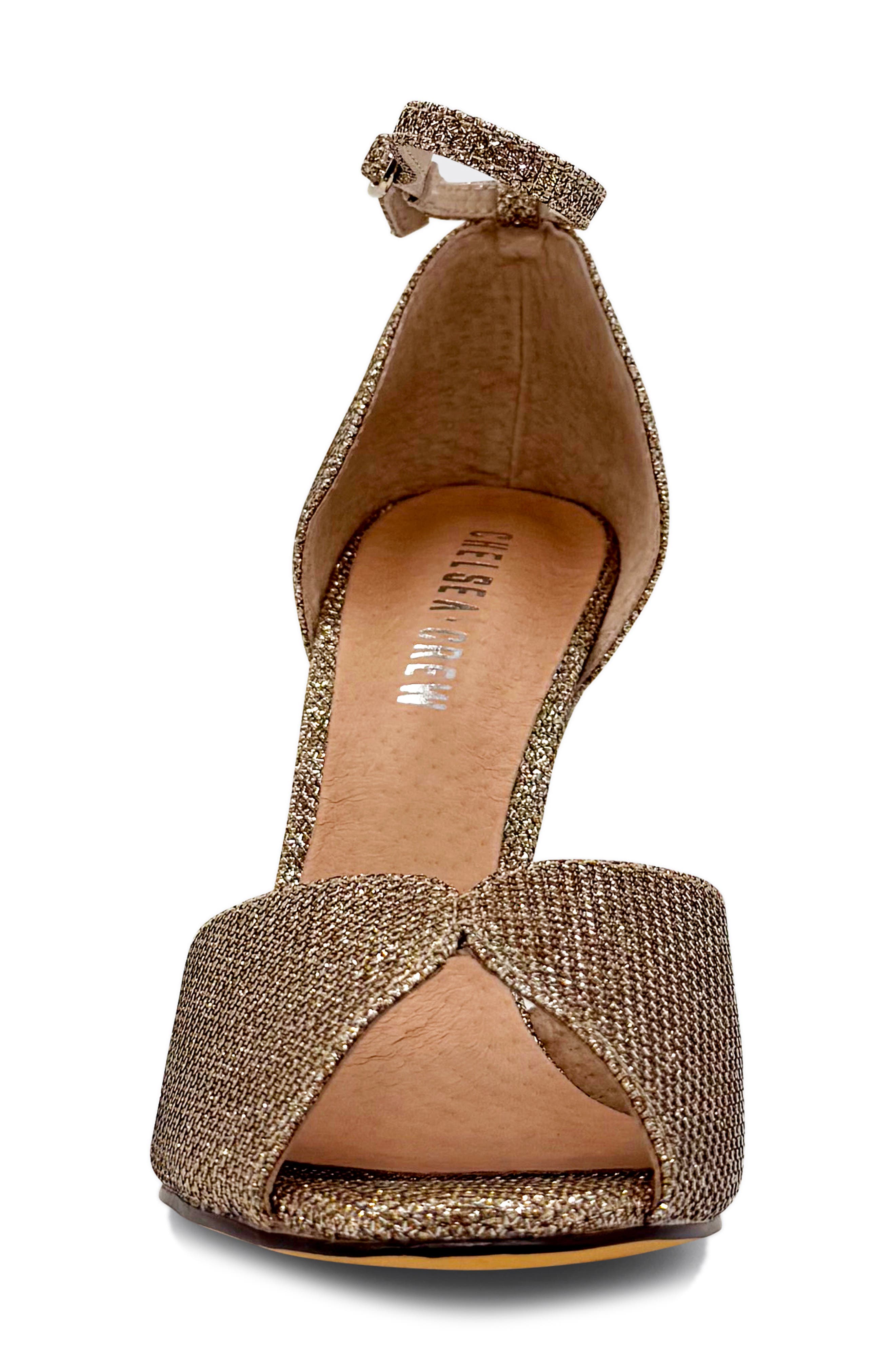 CHELSEA CREW Lola Metallic Ankle Strap Sandal, Alternate, color, 