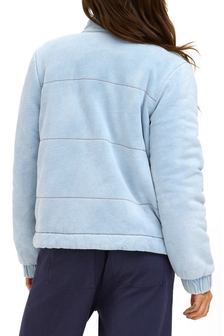 Malia Quilted Denim Puffer Jacket, Alternate, color, LIGHT WASH