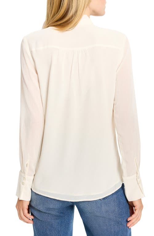 Nic + Zoe Nic+zoe Falling Chiffon Long Sleeve Top In White