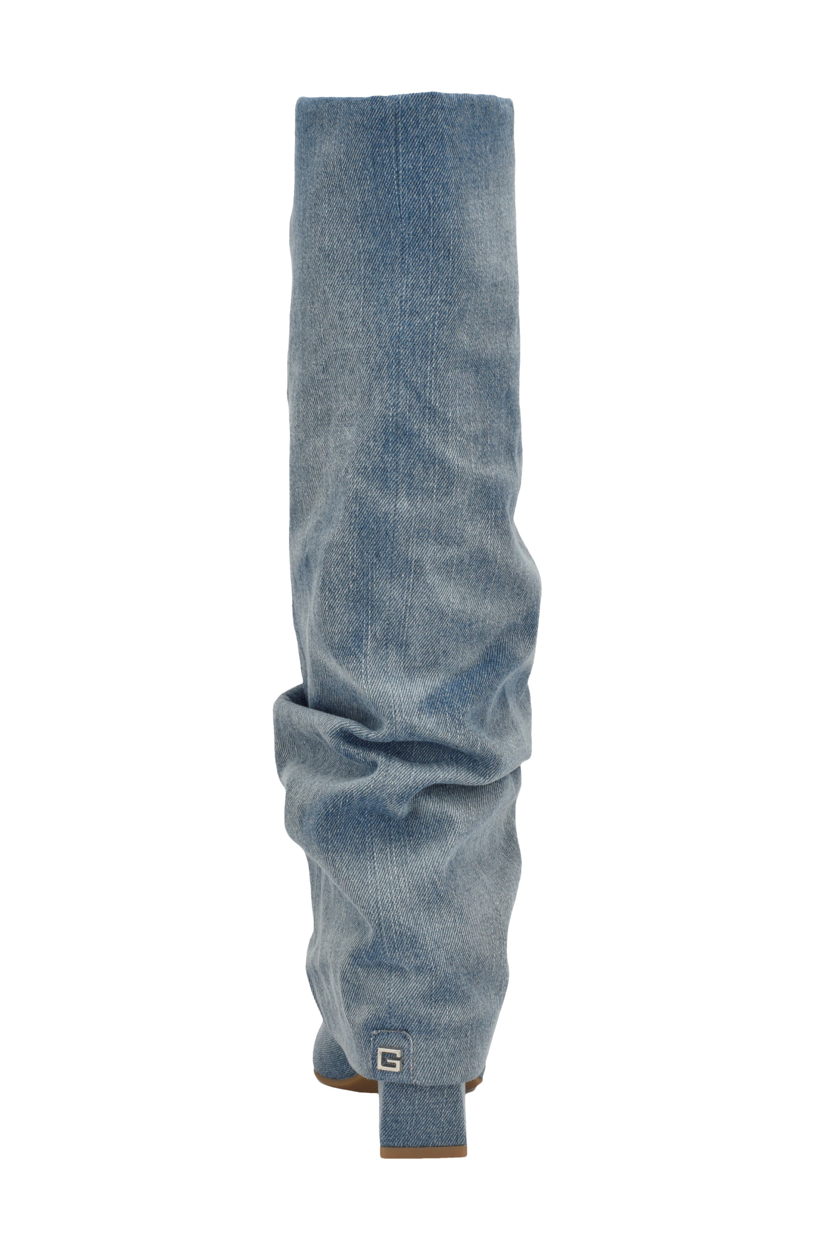 Geima Pointed Toe Slouch Foldover Boot, Alternate, color, MEDIUM BLUE
