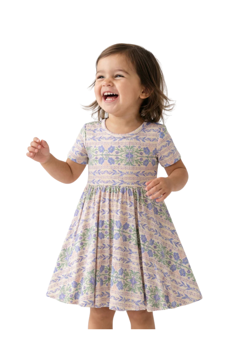 Spring Cascade Twirl Dress, Main, color, Spring Cascade
