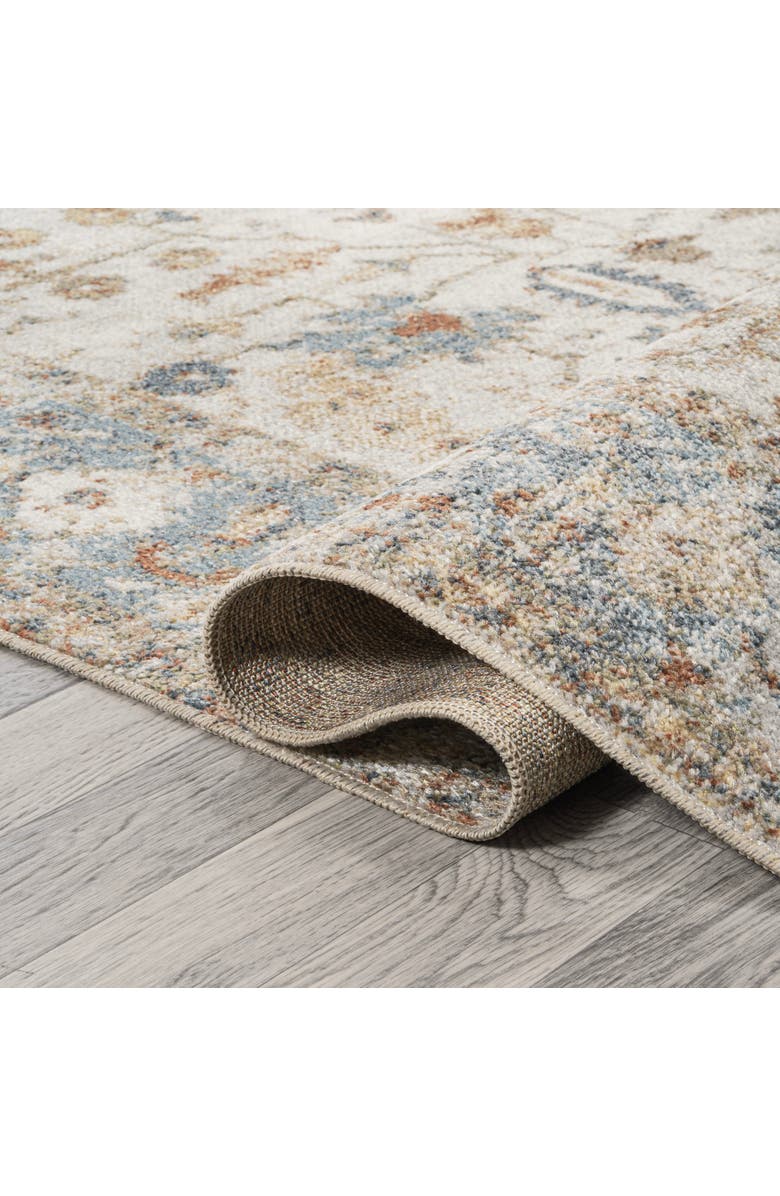 JONATHAN Y Hiero Persian Border Low-Pile Machine-Washable Area Rug, Alternate, color, Cream/Terra