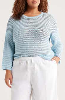 Eileen Fisher Open Stitch Organic Cotton Sweater