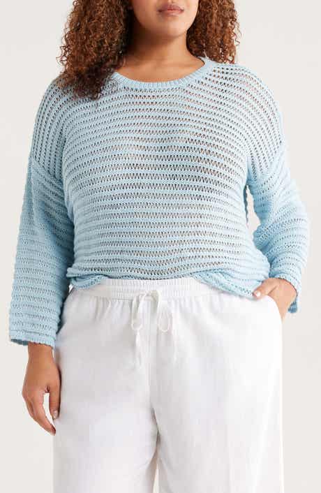 Eileen Fisher Open Stitch Organic Cotton Sweater