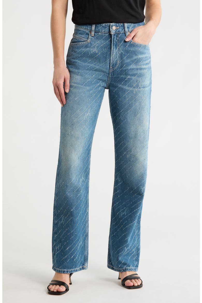 Ada High Waist Straight Leg Jeans, Main, color, MEDIUM BLUE