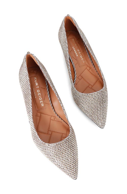 Kurt Geiger London Kensington Flexi Pointed Toe Kitten Heel Pump In Brown