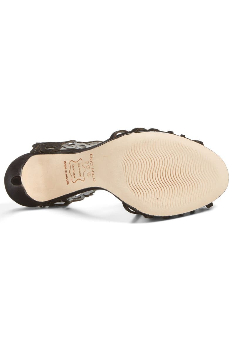 Klub Nico 'Moxie' Laser Cutout Sandal, Alternate, color,